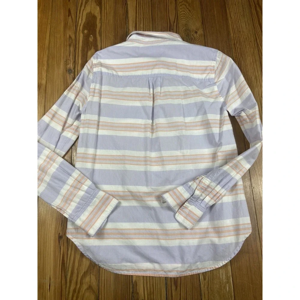 jcrew‎ womens size 0 long sleeve button down 1/2 pastel Excellent Purple Pink